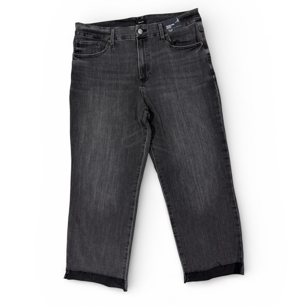EXPRESS / Black Straight Leg Women's Jeans / Ankle High Rise / Size L 12/14/16 - Picture 2 of 12